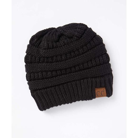 CC Beanie Winter Trendy Warm Oversized Chunky Baggy Stretchy Slouchy Skully Hat - Picture 3 of 8